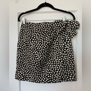 J. Crew metallic polka dot mini skirt with bow